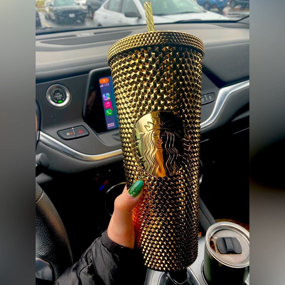 Starbucks Venti Christmas gold studded tumbler BNWT
